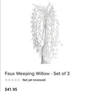 3 Weeping willow flowers// espigas blancas